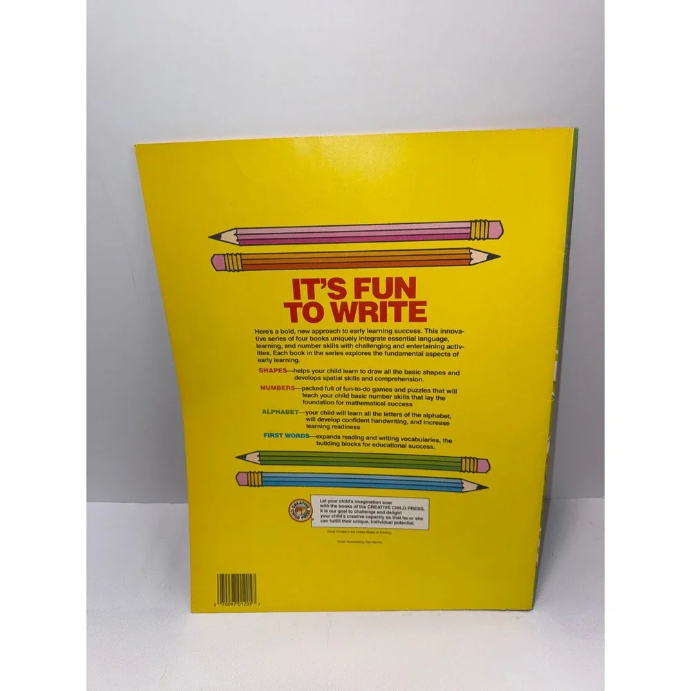 Vintage 1991 Creative Child Press Its Fun to Write Numbers Activity Book Unused